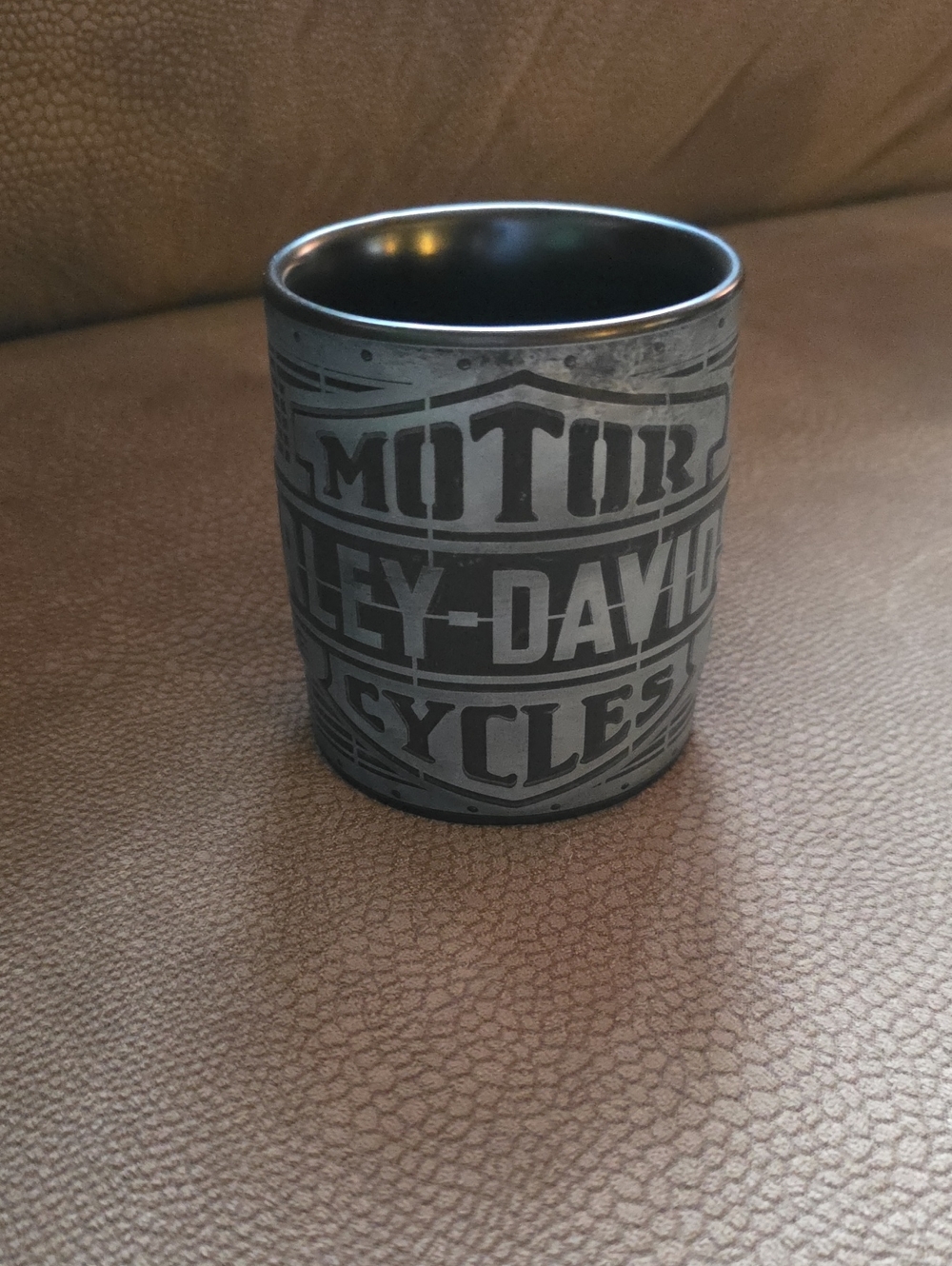 Harley-Davidson Black and Gray Logo Mug